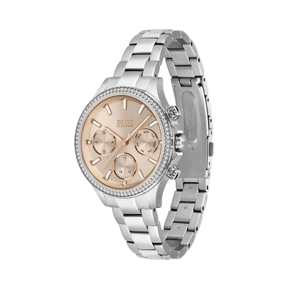 Hugo Boss Stainless-Steel Link-Bracelet Watch With Dual-Textured Dial Gold  | Cilento Designer Wear